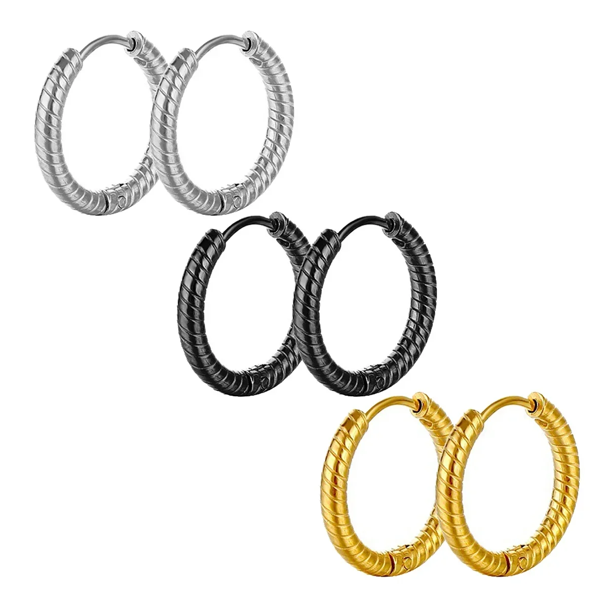 Stainless Steel Hoop Earrings Women Gold Small Earrings Girl Jewelry Pendientes Mujer Aretes Cartilage Piercing