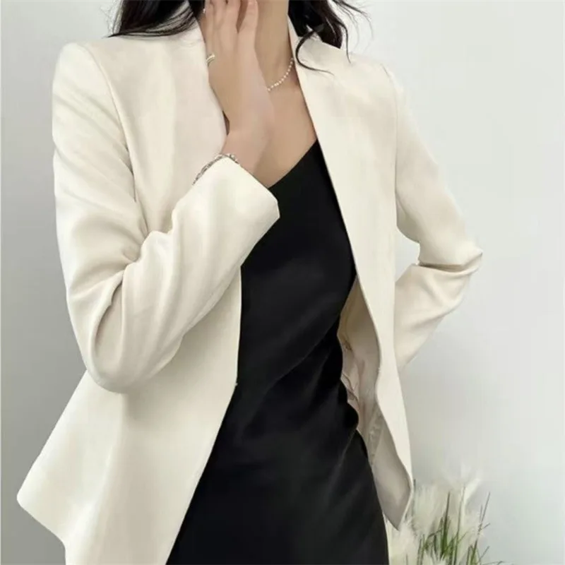 

Casual Black Women's Suit Pants Spring Autumn 2025 New Korean Version Street Style Design Fashion Polyester Crease