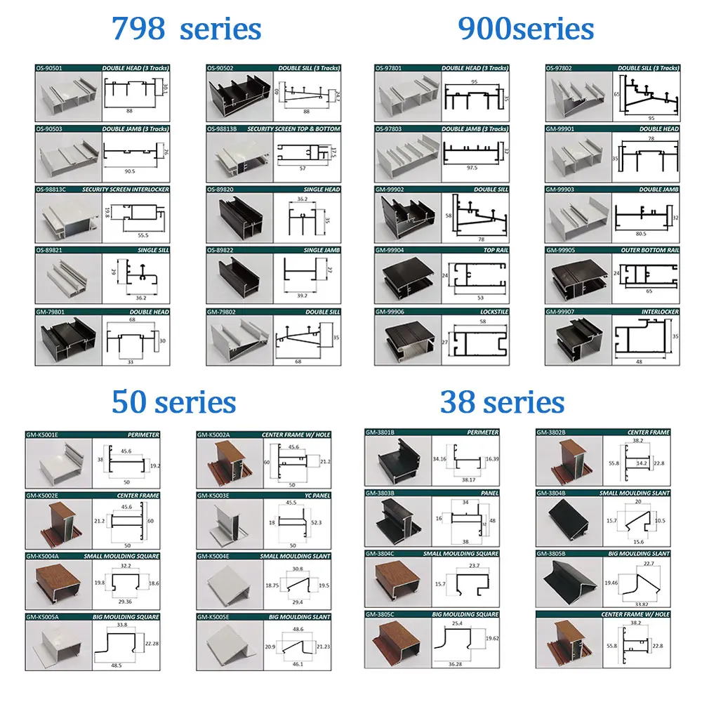 798 Series Aluminum Window Door Frame Profiles Section Supplier Glass And Aluminum Accessories 798 Aluminum Profile Philippines