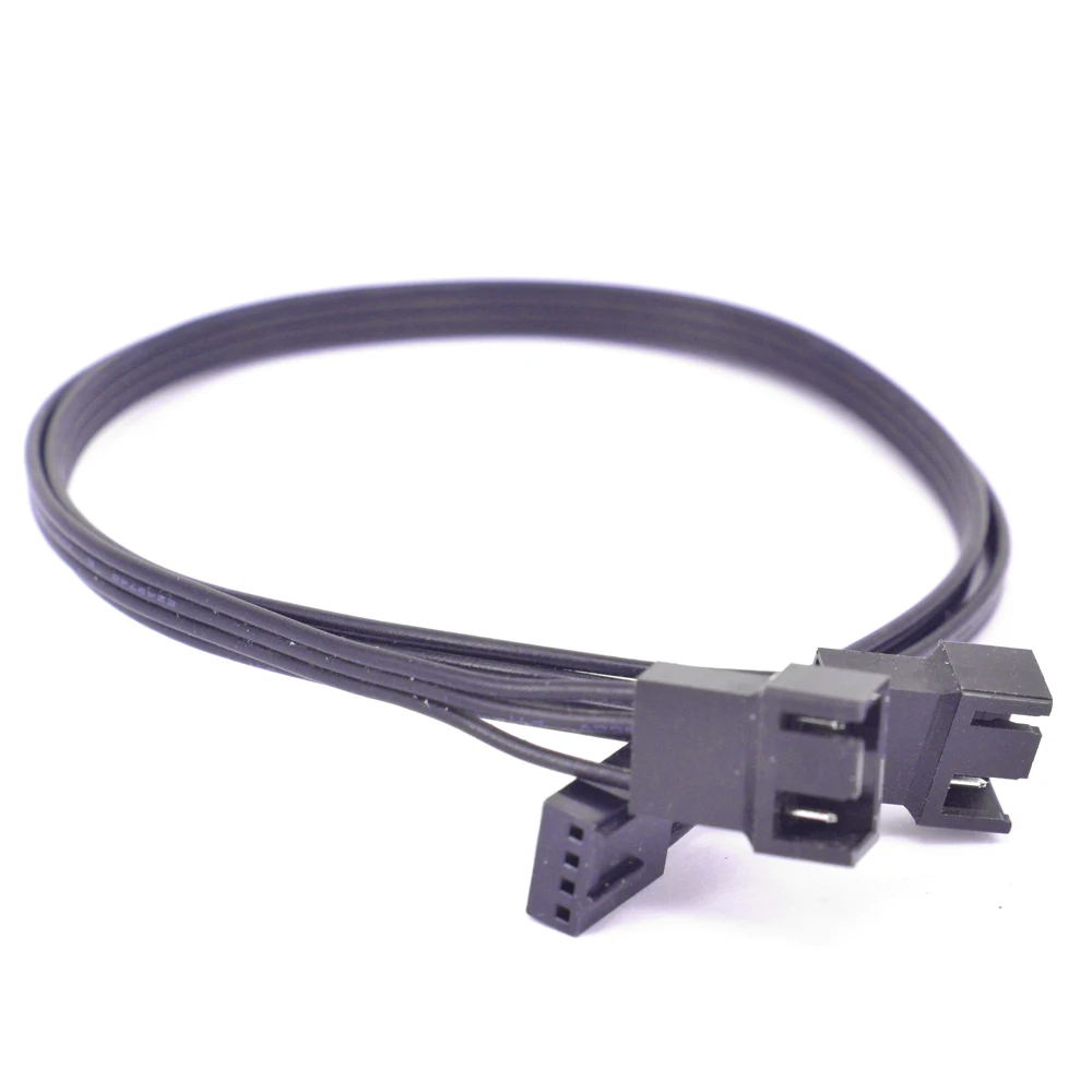 12V 4 Pin Pwm พัดลมสาย1ถึง2แหล่งจ่ายไฟสาย Y Splitter Multiplier พอร์ตคอมพิวเตอร์ปั๊มพัดลมขั้วต่อแขนสั้น