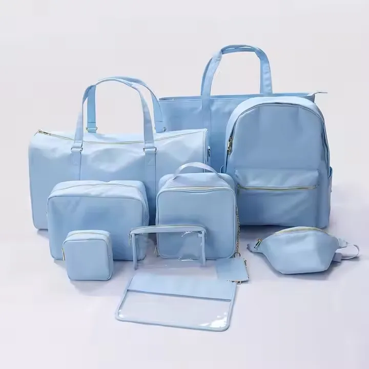 Chenille Letter Patch Large Capacity Waterproof Nylon Makeup Travel Bag Nylon Pouch Personalized Cosmetic Bag