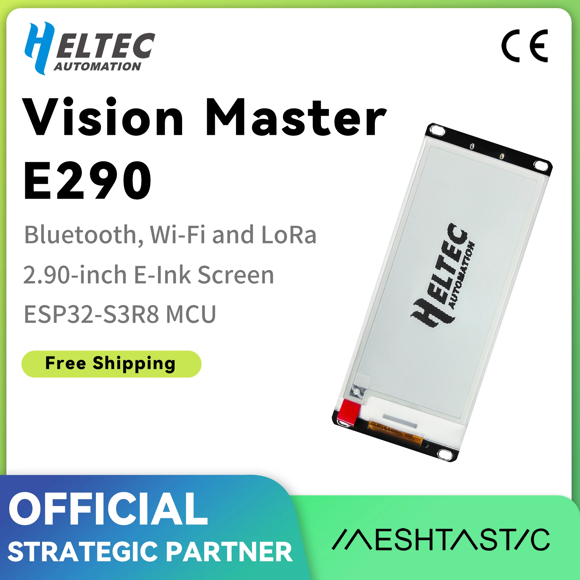 

Heltec Meshtastic ESP32 2,90 Дисплей электронных чернил LoRa Arduino Bluebooth Wi-Fi Smart Price Tag Приборная плата монитора электронной бумаги