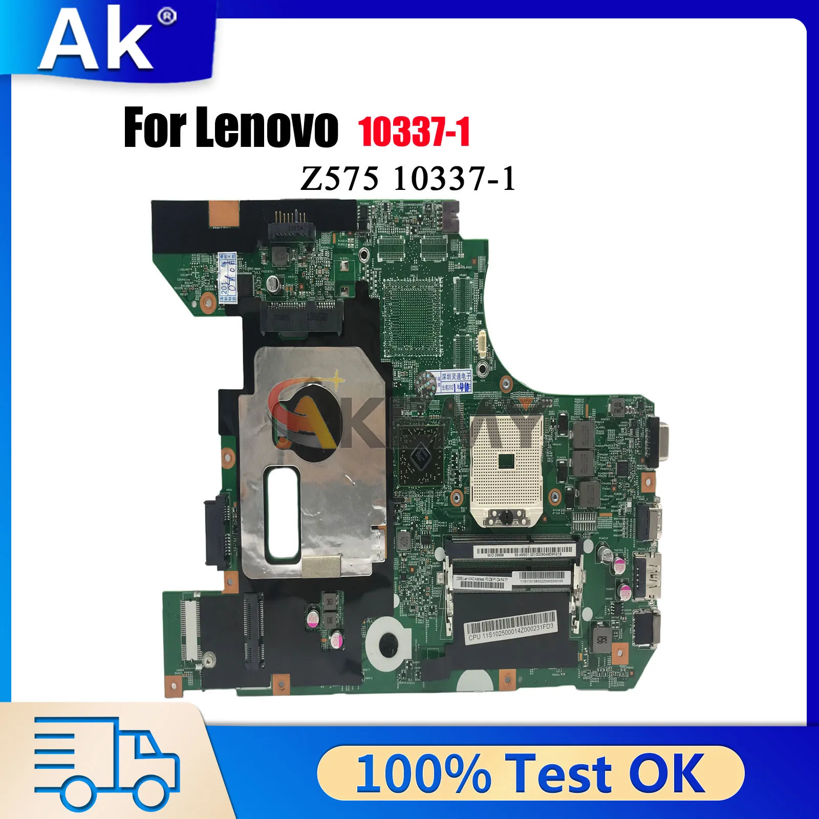 

With DDR3 48.4M502.011 10337-1 Laptop Motherboard For Lenovo IdeaPad Z575 Z575E 100% Fully Tested
