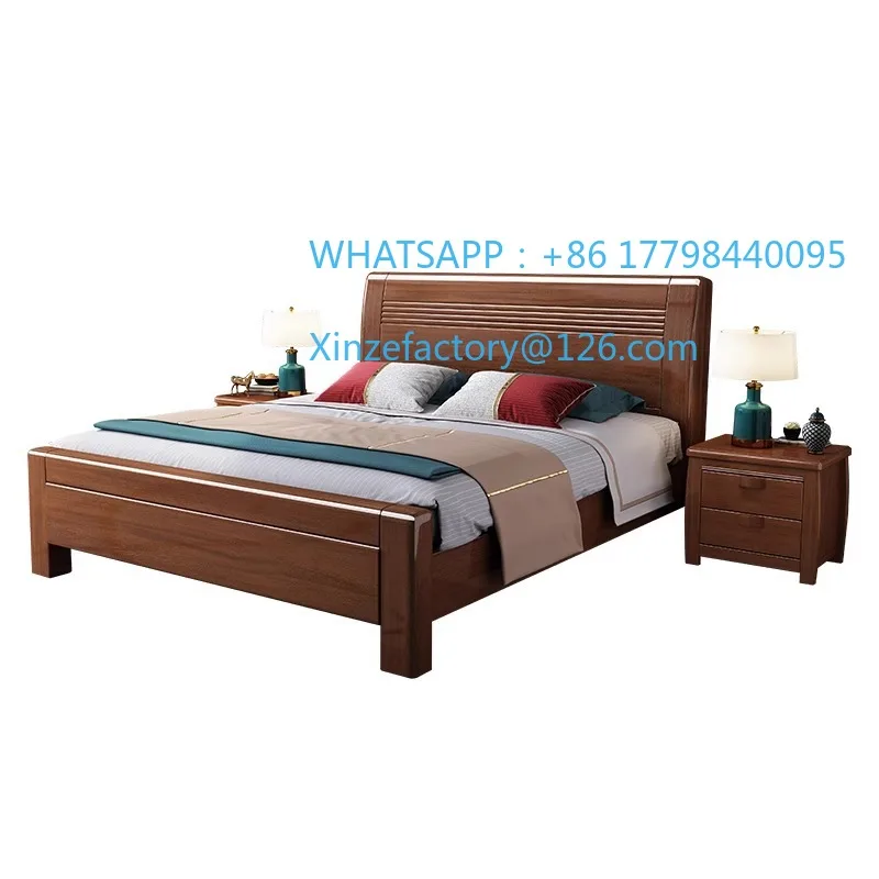 

Customizable solid wood bed, good toughness, double simple