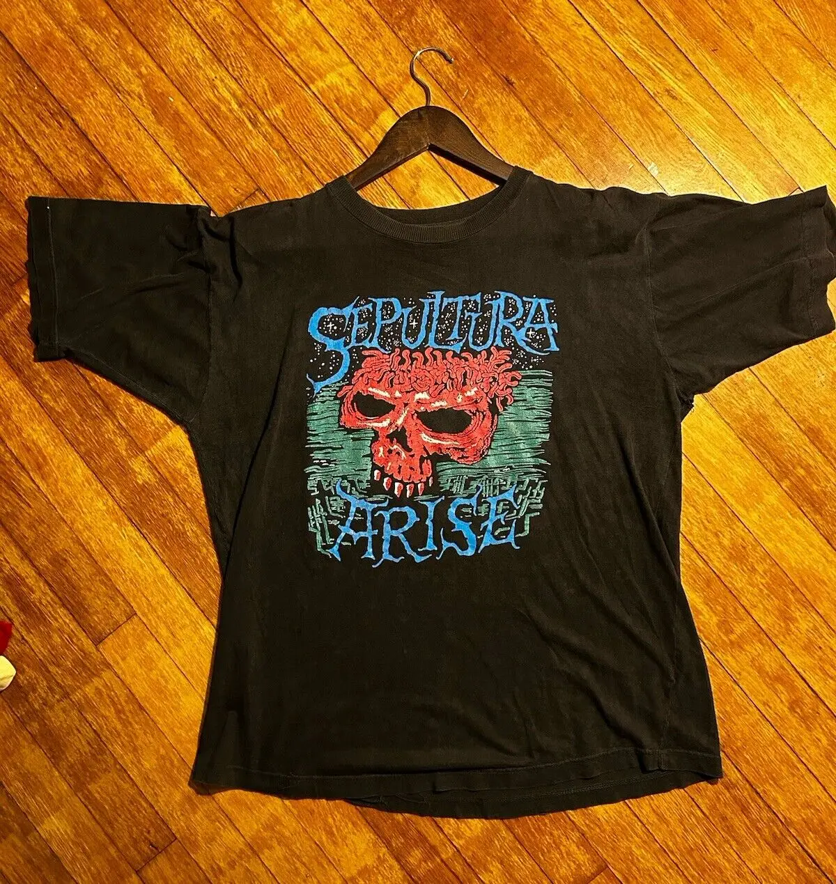 Sepultura Arise Skull T Shirt Vintage Lot Distressed Faded Death Metal