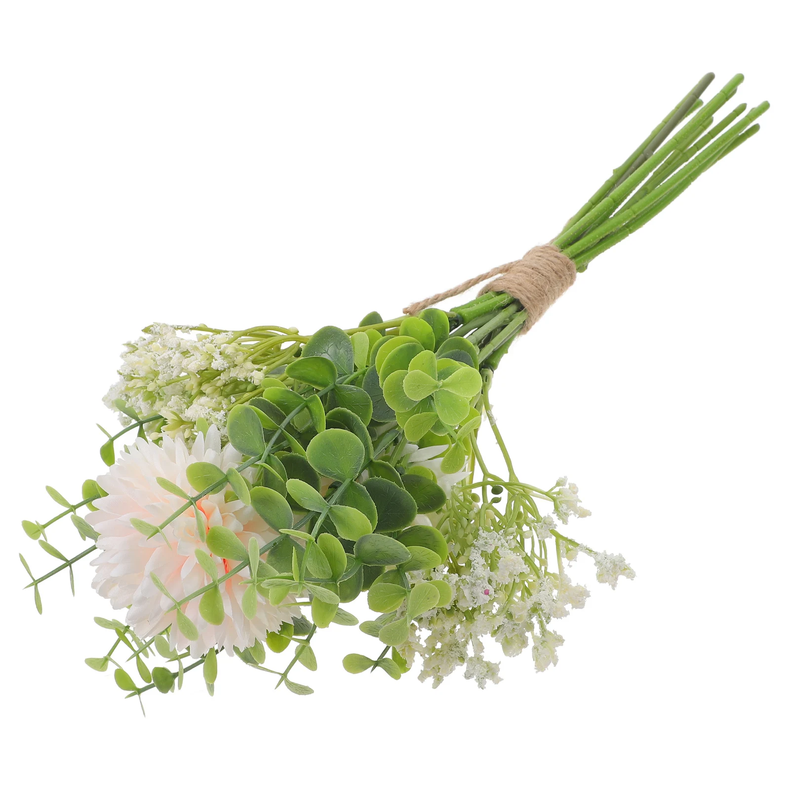 

Artificial Flowers Bouquet Home Decor Fake Plant H held Realistic Faux Wedding Shallow Green Long Lasting Elegant