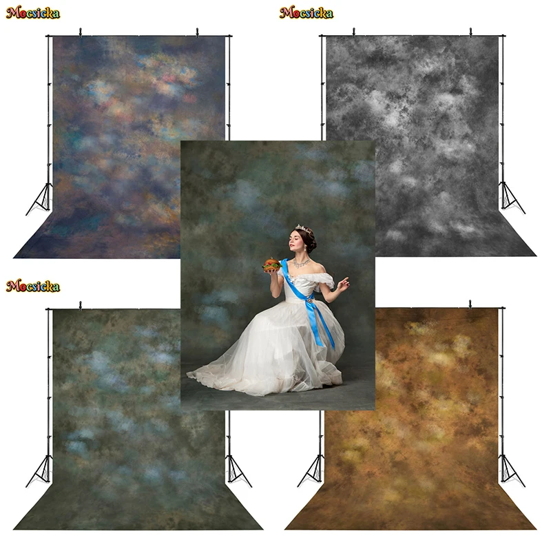 Fond abstrait de Bergame pour la photographie, arrière-plan de portrait de bébé nouveau-né, décors de photo de lumière foncée, décorations murales pour adultes, accessoires de studio