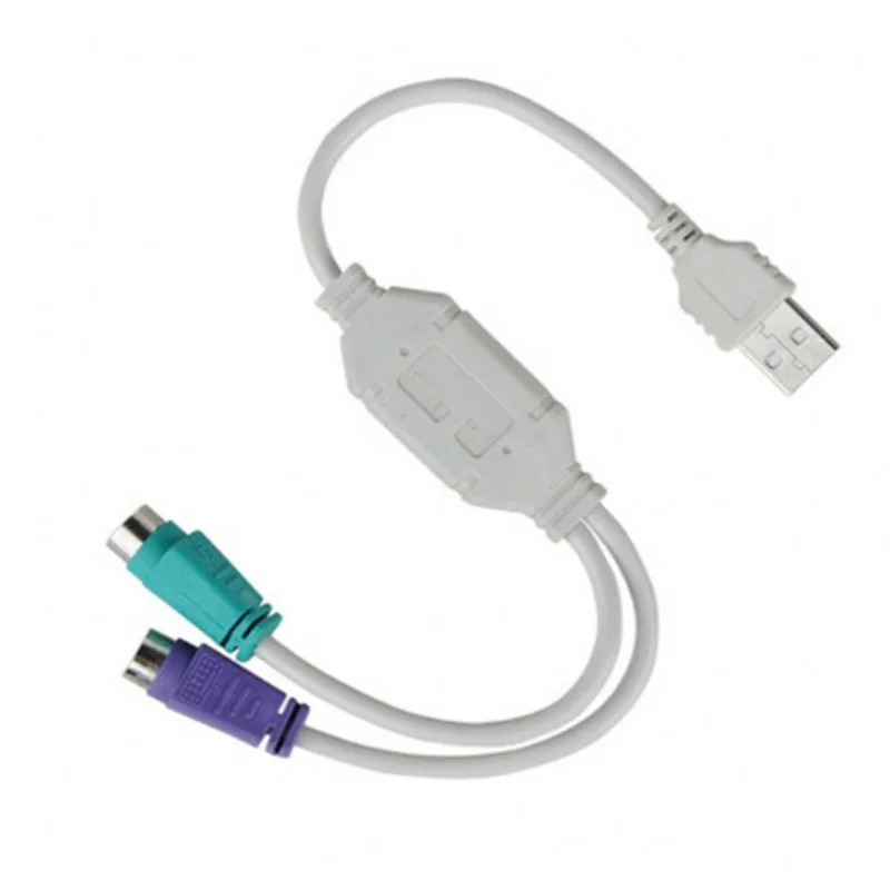 

USB Male to Dual PS2 Female Cable Adapter Converter USB to Two PS/2 Use For Keyboard Mouse Computer Cables & Connectors