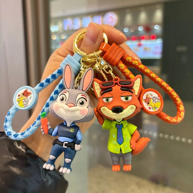 Creative Zootopia Keychain - Cute Cartoon Judy Rabbit Plush Couple Bag Accessories Small Gift