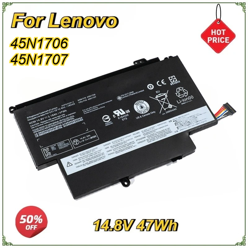 

Новый аккумулятор 45N1706 45N1707 45N1704 45N1705 для ноутбука Lenovo ThinkPad Yoga S1 120 S240 20CD/20C0 12 20DL/20DK Pro для LENOVO
