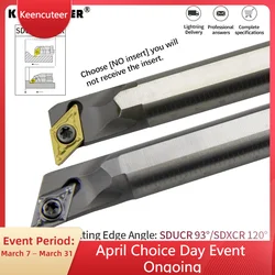 H10K-SDQCR/H10K-SDUCR/H12M-SDXCR07 HSS narzędzie tokarskie wytaczak tokarki mała średnica wiertnica do głębokich otworów płytka węglikowa DCMT