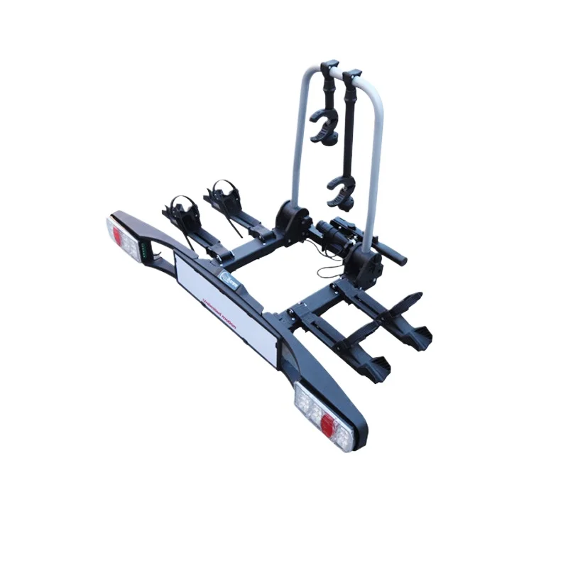 

European 13 pin foldable rear trailer bike frame trailer hook car mounted bike holder with light
