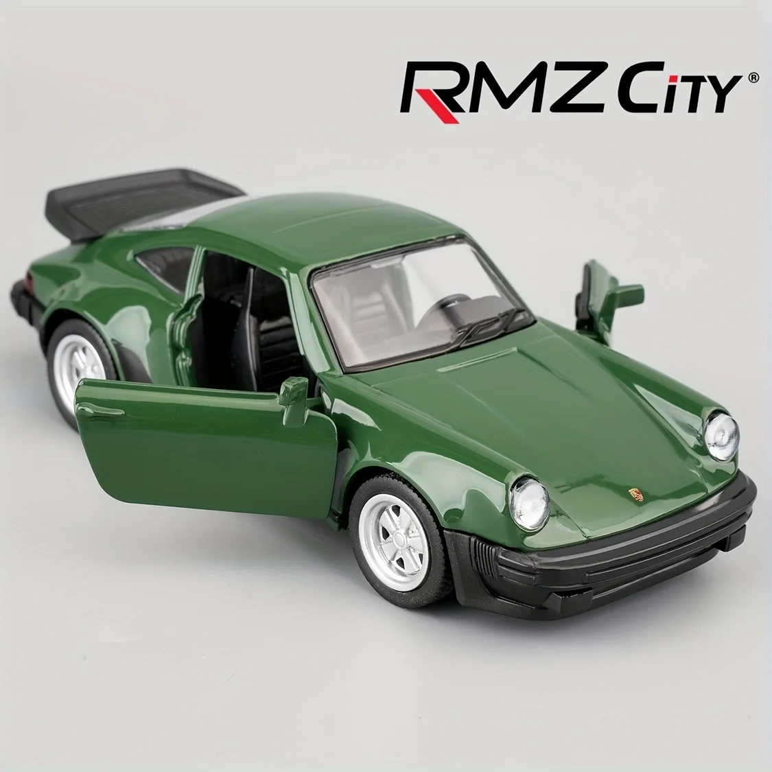 RMZ City 1/36 Ratio Turbocharged 1978 Model Zinc Alloy Pull Back Porsche 911 Toy Car, Car Gift (Green Halloween Gift)