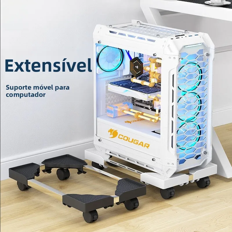 adjustable-height-computer-mainframe-bracket-office-desktop-stand-mobile-wheel-computer-case-base-home-office-computer-riser