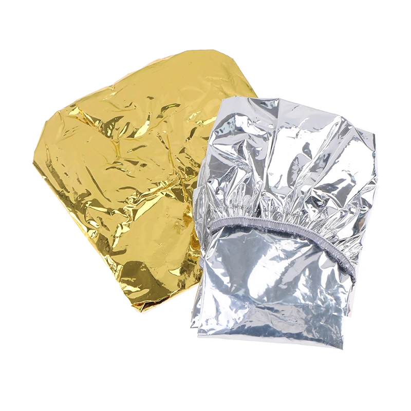 Ladies shower cap thermal insulation aluminum foil hat stretch shower cap hair salon hair dyeing cap hair dyeing tools