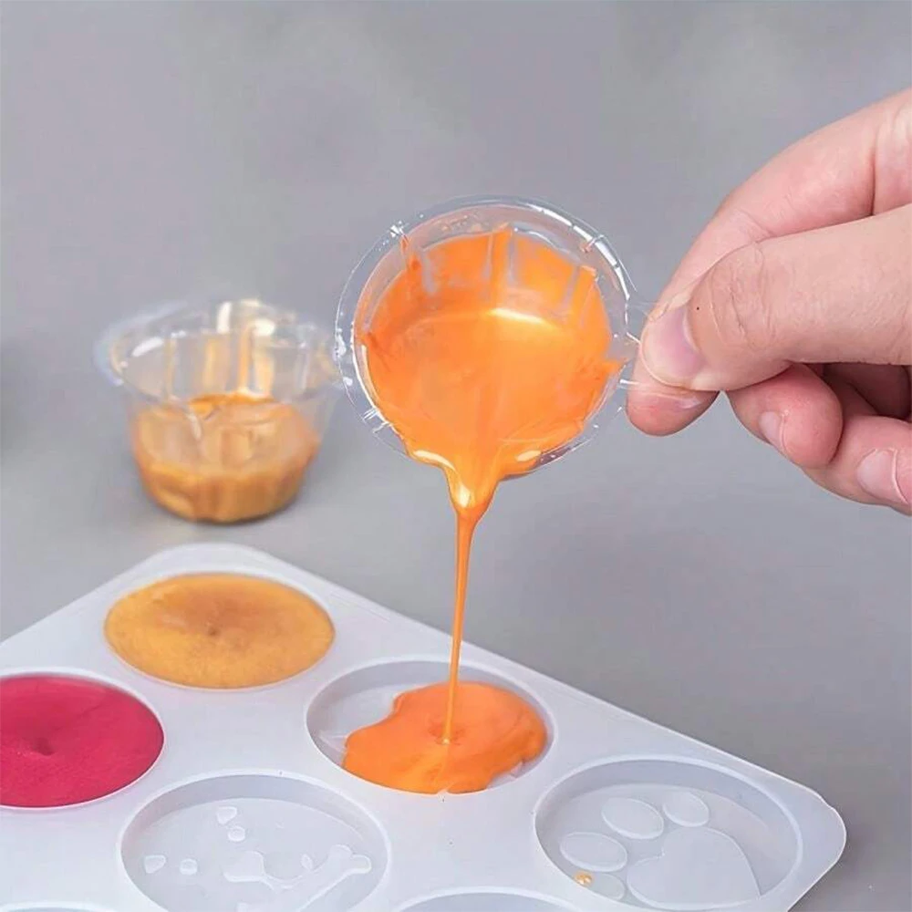 50/100Pcs 40ml Disposable Plastic Cups Dispenser DIY Epoxy Resin Jewelry Accessories Making Tools Equipments Tools Supplies