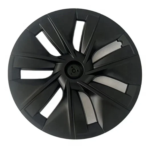 21-22 Te Sla Model Y Hubcap Wheel Cover (19 Inches)--Original Car  With Matte Black