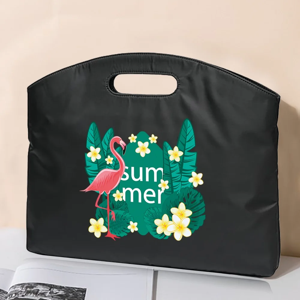 Neue Aktentasche Tragbare Dokument A4 Büro Tasche Flamingo Print Handtasche Informationen Tasche Laptop Totes Fall Hülse Treffen Datei Taschen