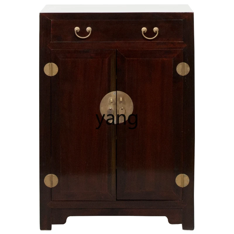 

LH new Chinese-style dining side shoe cabinet household door entry large capacity solid wood entrance bucket cabinet furniture