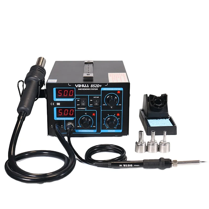 852D+ Digital Display Hot air Gun Welding Solder Station 24L air Pump 660W High Quality