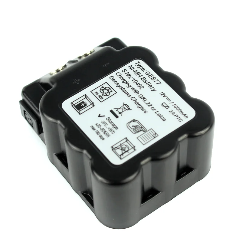 100% 호환 GEB77 12.0V 1000mAh NI-MH 배터리 충전식 배터리는 Leica 측량 장비에 사용할 수 있습니다.