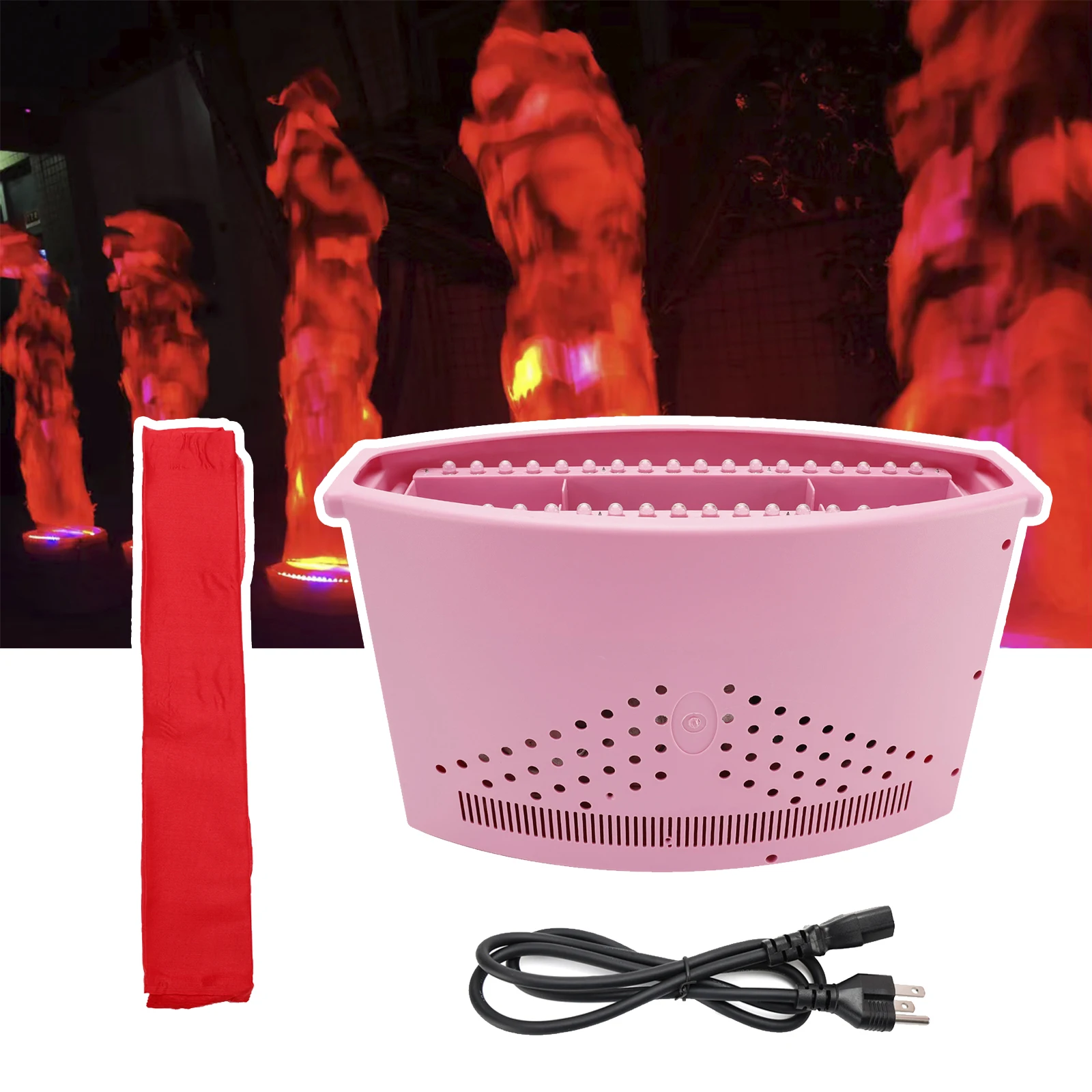 36 LED Red+Blue Flame Fire Light Stage Simulated Decor Lamp Party Halloween Pink