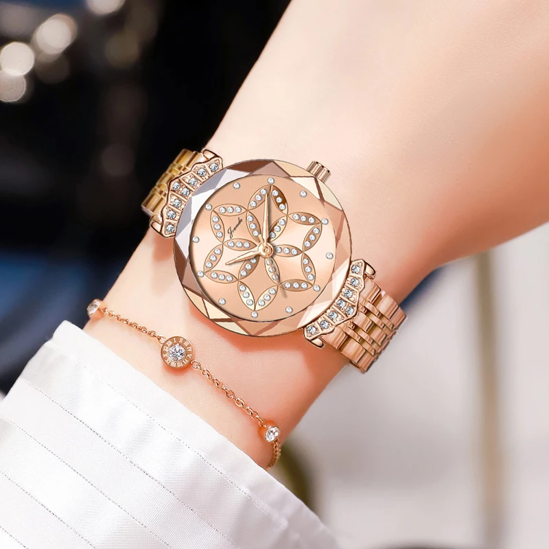 Reloj de marca de lujo para mujer, relojes de pulsera de cuarzo con diamantes, relojes de cuarzo a la moda para mujer, reloj de mano Original