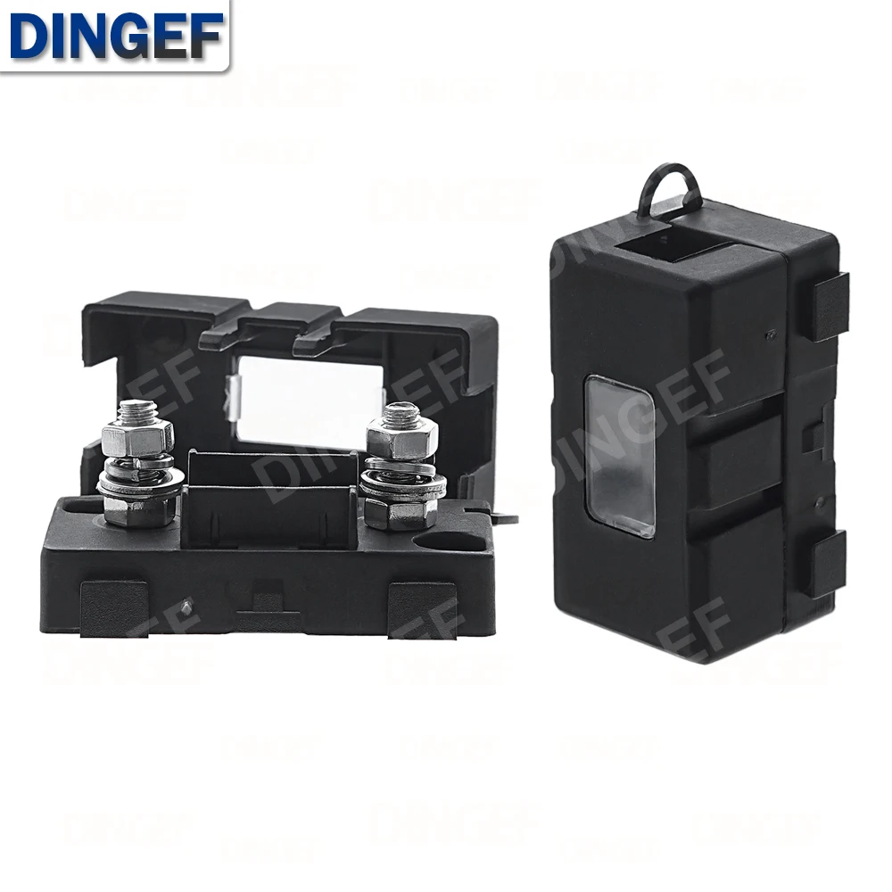 ANS-8 Tipe Steker Garpu Terompet Tempat Sekring 52X27.5Mm Pelat Pengaman Dasar Pembawa Mobil Kotak Sekring Tipe Baut