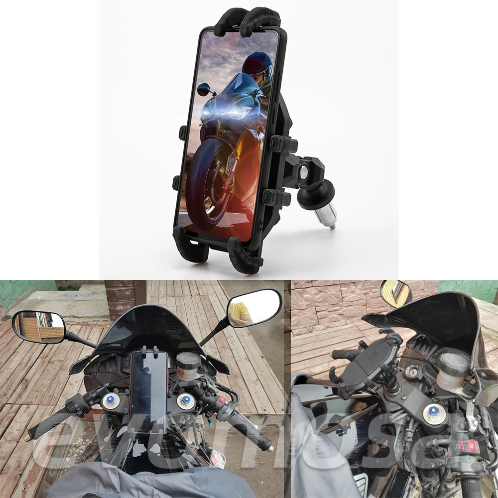 Motorcycle Phone Holder Fork Stem Mount Bracket Navigation Bracket for Honda CBR 250RR 600RR 400R 600 F4I 500R For BMW Yamaha
