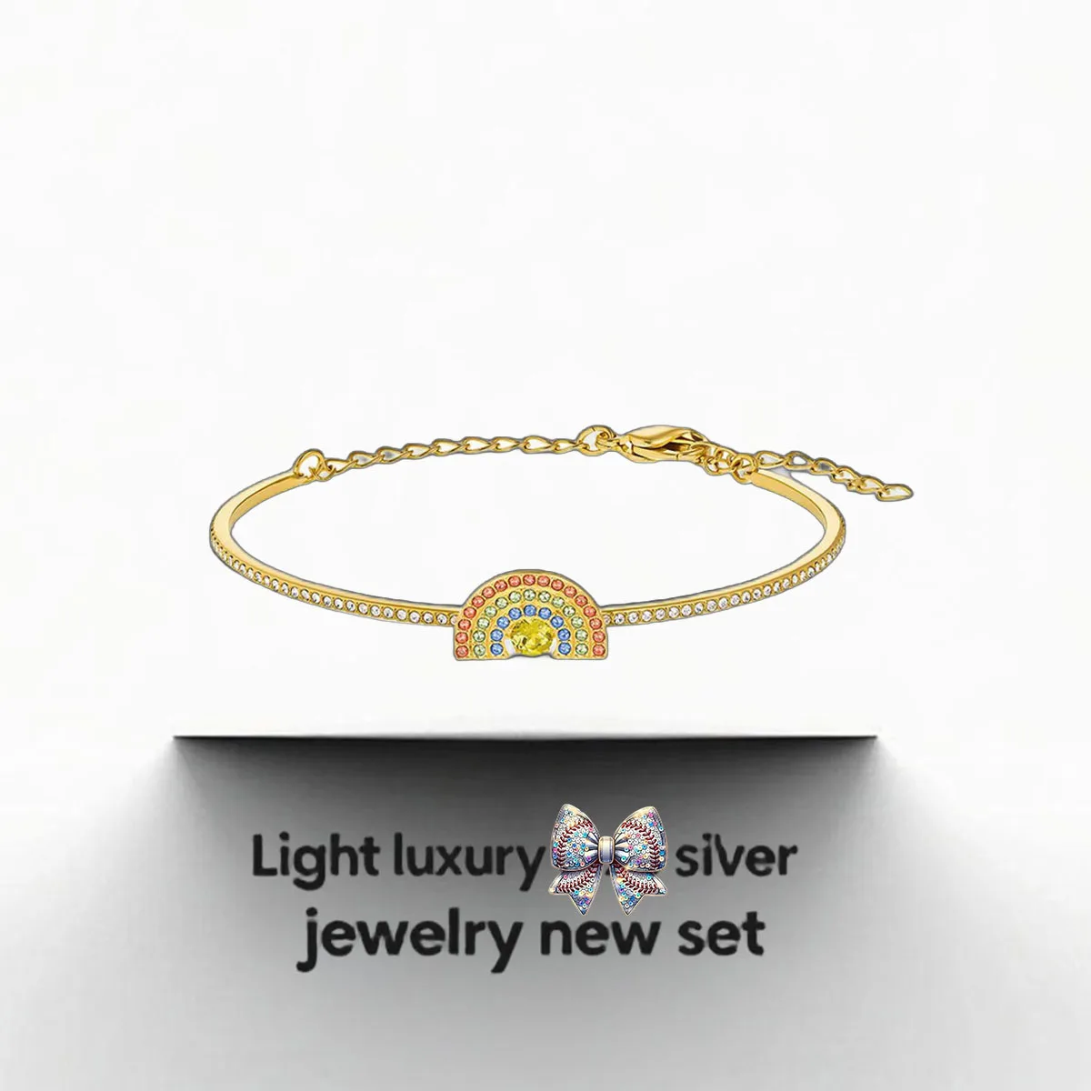 

2025 New Rainbow Silver Jewelry Bracelet Blossoms with Brilliant Beauty, Elegance, and Dynamic Beauty