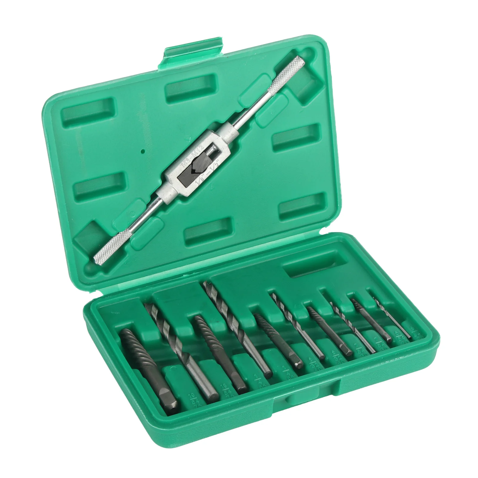 

Damaged Screw Extractor Broken Screw Drill Bits and Extractor Set Fastners Taken Out Removal Tool