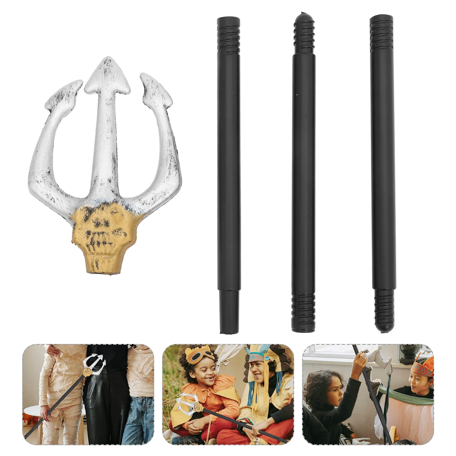 

1pc Walking Cane Prop Decor Ergonomic Comfortable Grip Durable Abs Material Halloween Cosplay Supplies Party Stage Performance
