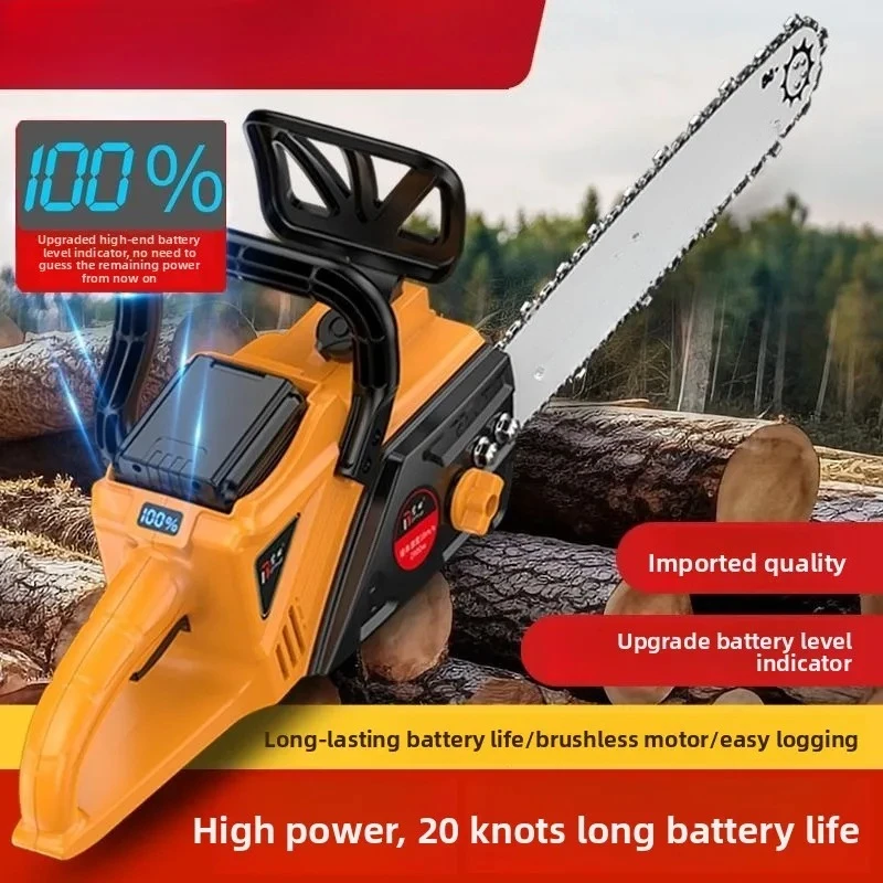 

Бензопила, перезаряжаемая мощная цепная пила с литиевой батареей, маленькая многофункциональная бытовая уличная пила для резки деревьев