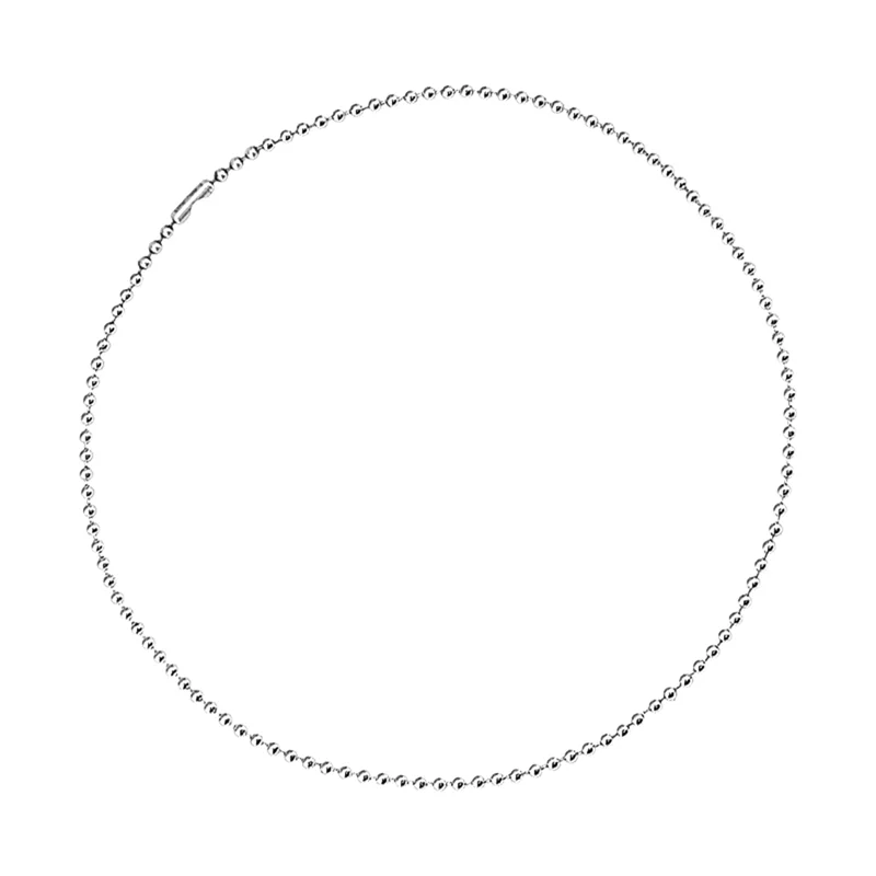 La nuova collana a catena in titanio puro Il pendente a catena con perline di vetro non è facile da arrugginire Bracciale semplice in lega di titanio leggero-B