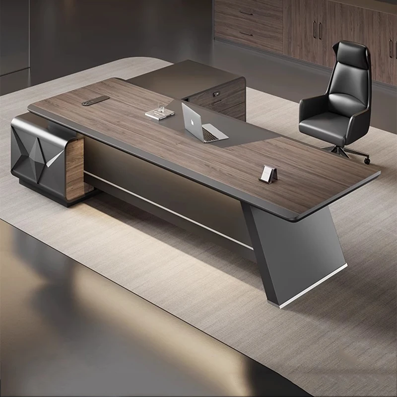Brown Strong Executive Desk Designer Asthetic Modern Cheap Office Desks Wood Luxury Large Mesa De Escritorio Office Furniture