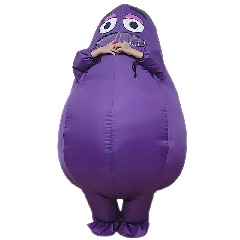 Grimace Mascot Costume for Kids Adult Boy Girl Men Women Grimaces Birthday Gameboy Halloween Cosplay Inflatable Suit Shake Child