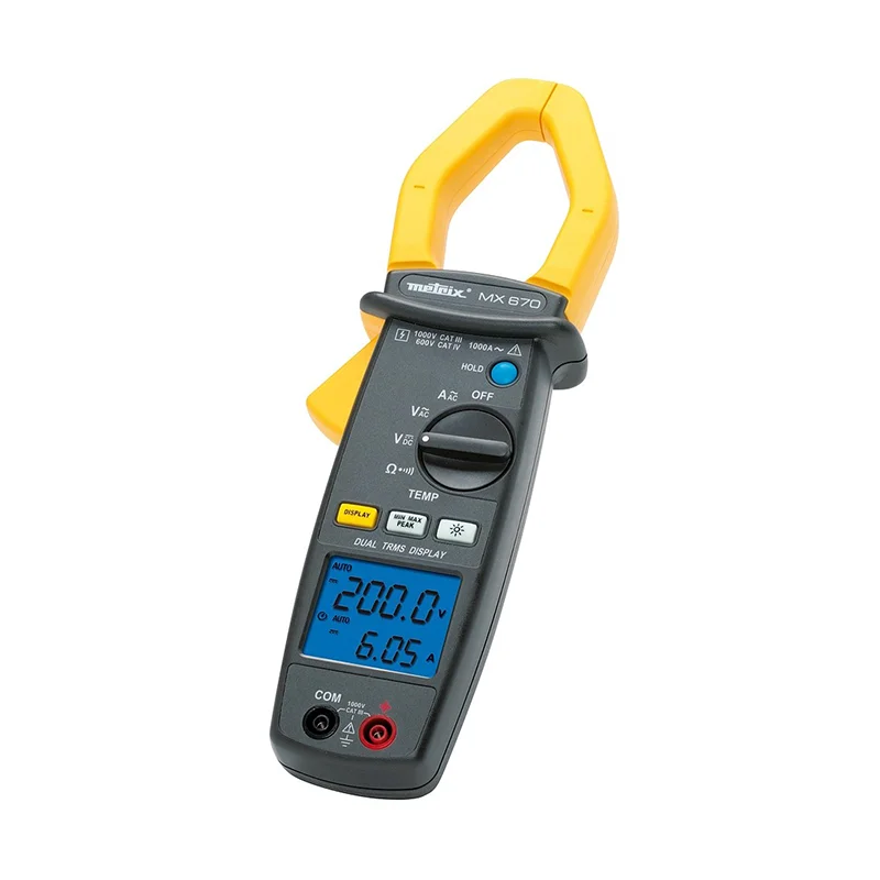 MX670 Professional High Precision 6000 Counts True RMS Multimeter 1000A Inrush Current Best AC DC Autorange Digital Clamp Meter