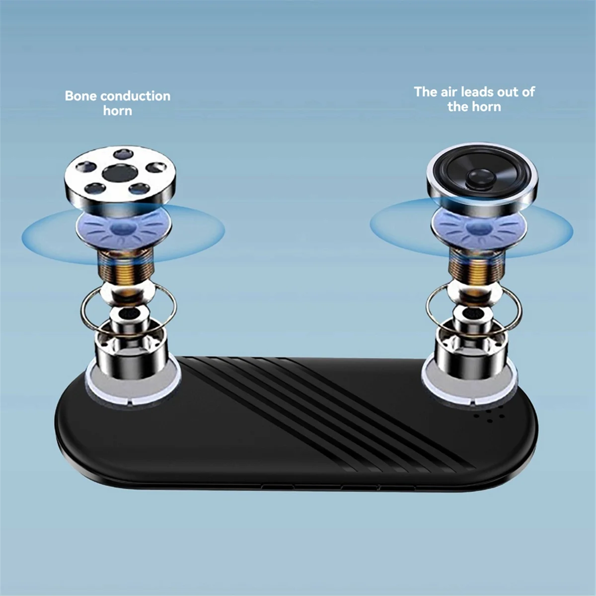 Alto-falante Bluetooth 5.3 atualizado para dormir Sistema de som preto