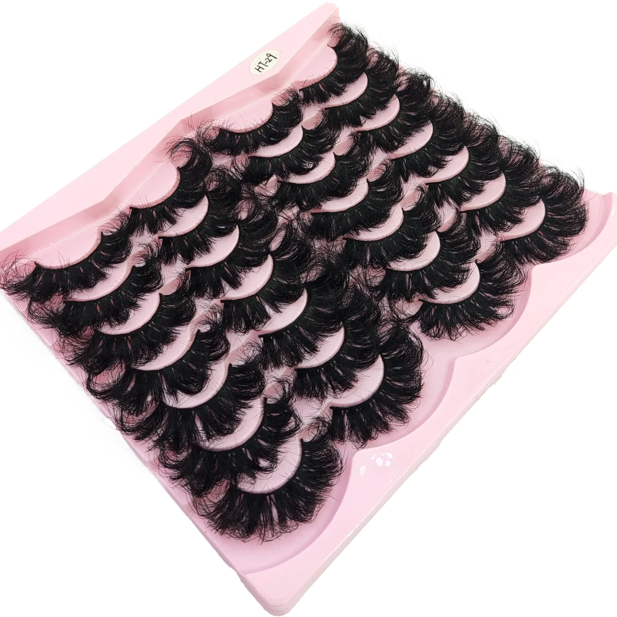New 14 pairs of artificial mink eyelashes long-lasting fluffy mink eyelashes dramatic curly eyelashes extended thick eyelashes