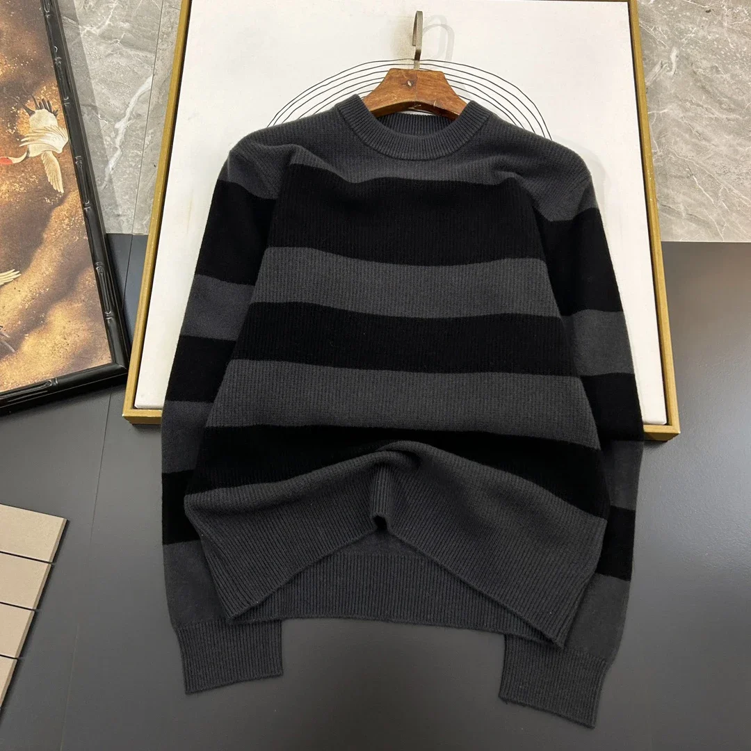 BLLIYOSS Men Wool Cashmere Cardigan 2024 Autumn Winter New High Quality Old Money Italy Round Neck Pullover Size M-3XL Steady