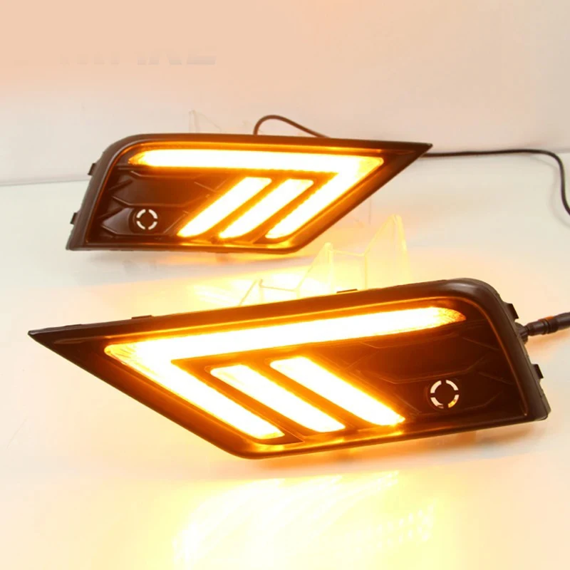 

Daytime running lights For VolksWagen Tiguan L 2017 2018 2019 2020 21 Drl with turn signals LED For car auto DRL Fog headlights