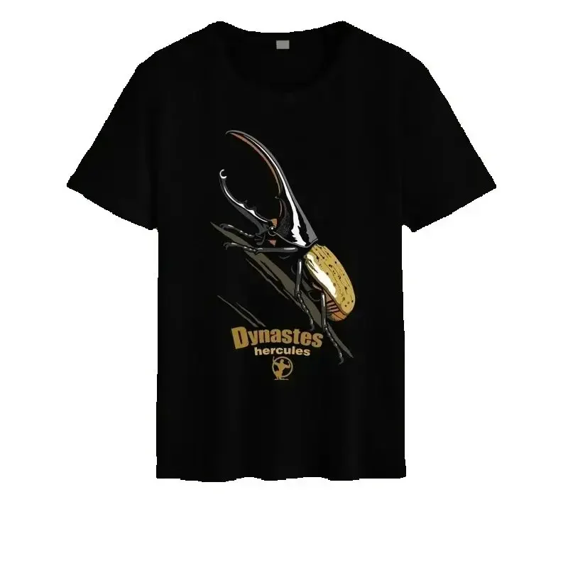 

Dynastes Hercules Beetle Printed Family Set T-Shirt Cotton O-Neck Short Sleeve Tee Insect Lovers Gift Family Matching Outfit