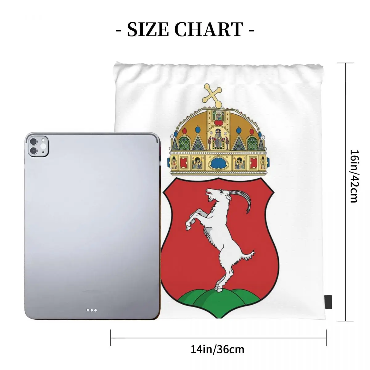 Coat Of Arms Of Kecskemet, Hungary Backpacks Drawstring Bags Drawstring Bundle Pocket Sundries Bag Book Bags For Travel Students