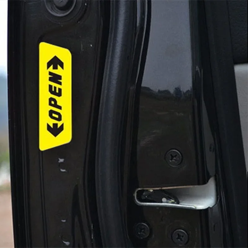 Автомобильная дверь открыть предупреждающий стикер безопасности автомобиля для Mitsubishi ASX/Outlander/Lancer Evolution/Pajero/Eclipse/Grandis