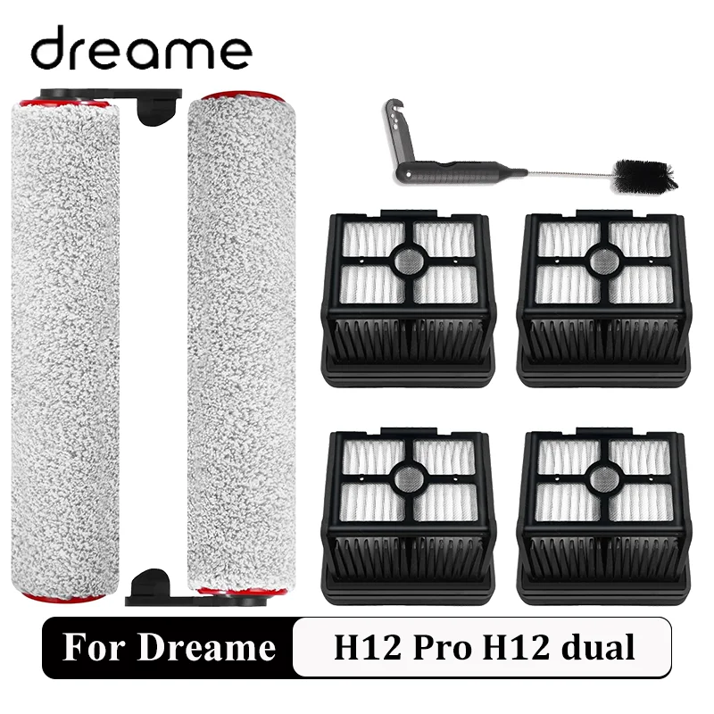 Pièces de rechange pour aspirateur sec et humide Dreame H12 Pro / H12Plus / H12 dual Soft Brush, rouleau, filtre HEPA, accessoires