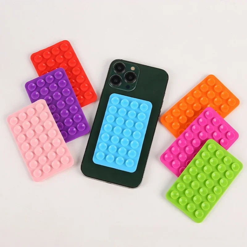 Support de téléphone en silicone double face à forte aspiration, antidérapant, mains libres, avec ventouse pour iPhone et selfies