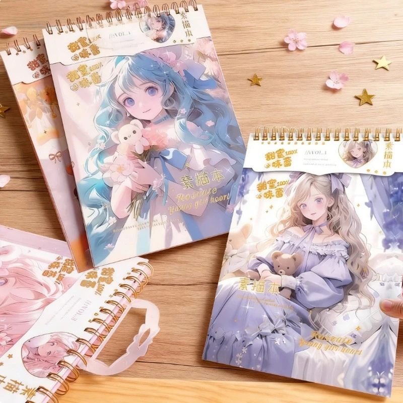 

Альбом для рисования на катушке А4, 45 листов/90 страниц, который нелегко спасти, легко порвать, эскиз, граффити, иллюстрации, инженерные чертежи