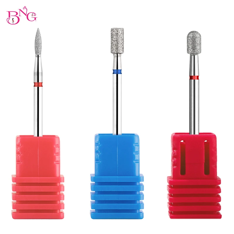 

3Pcs Nail Drill Bits Diamond Cuticle Removal Bit for Acrylic Nails Manicure Nail Prep and Nail Gel Polish Remover 3/32" Shank