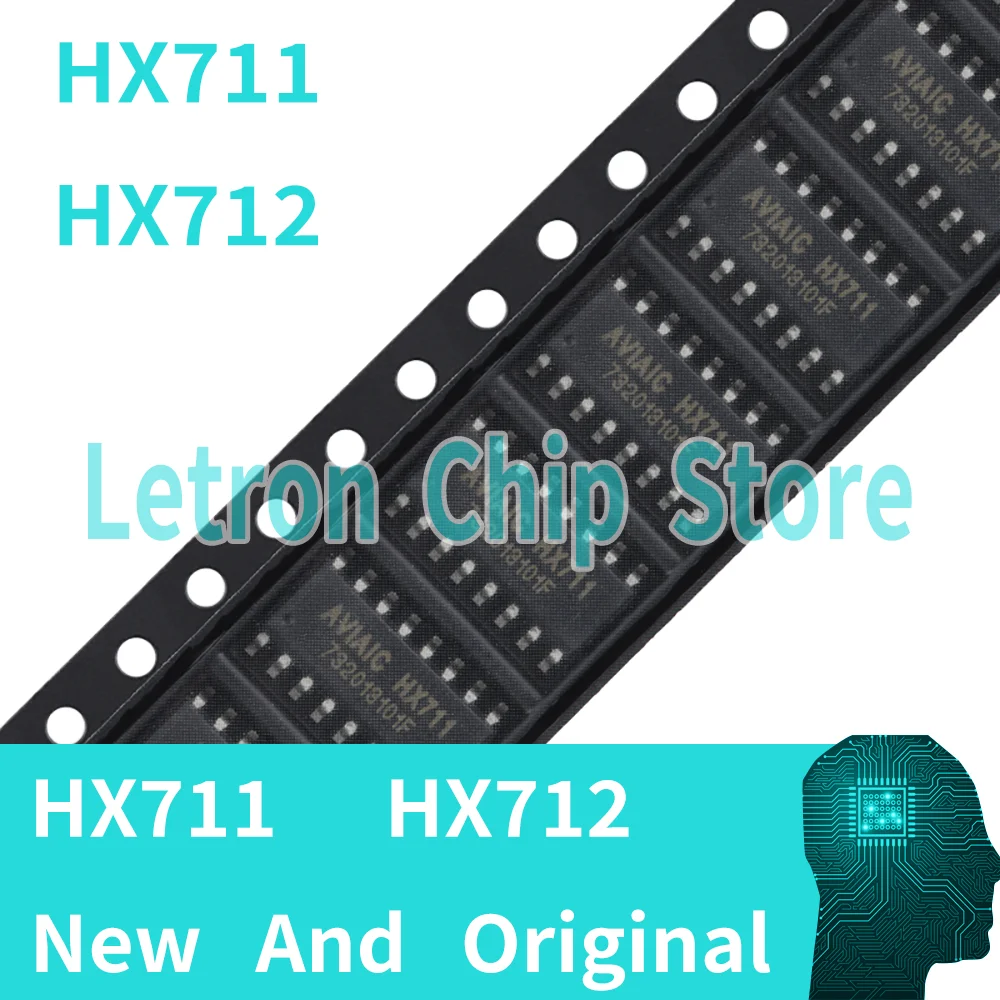 10pcs New Original HX711 HX712 Weight Sensor Chip Load Cell Amplifier ADC