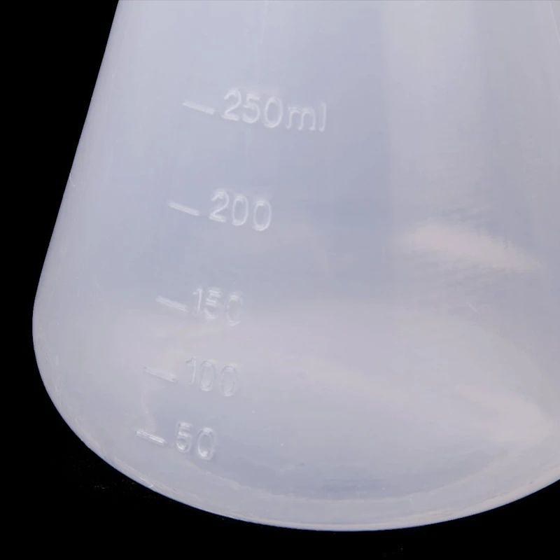 Termo de plástico transparente para laboratorio químico, frasco de plástico, envase de 250 Ml, 6 unidades